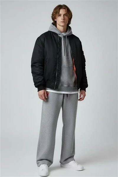 Heavy Cotton Blend Wide Leg Track Pants high quality
