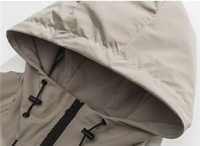 Outdoor windbreaker with hood hood