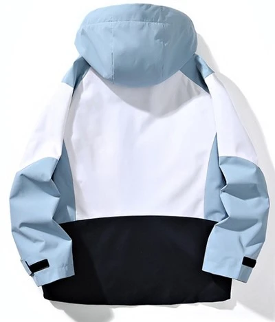 Windbreaker jacket mens with hood back